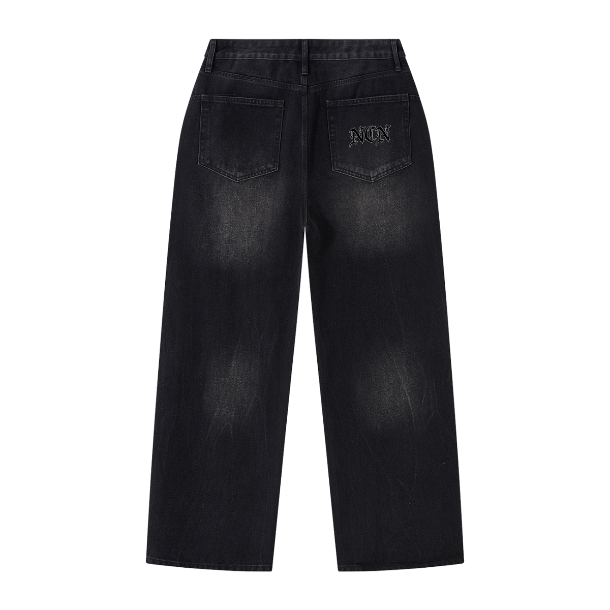 Vintage Wash Wide Leg Jeans