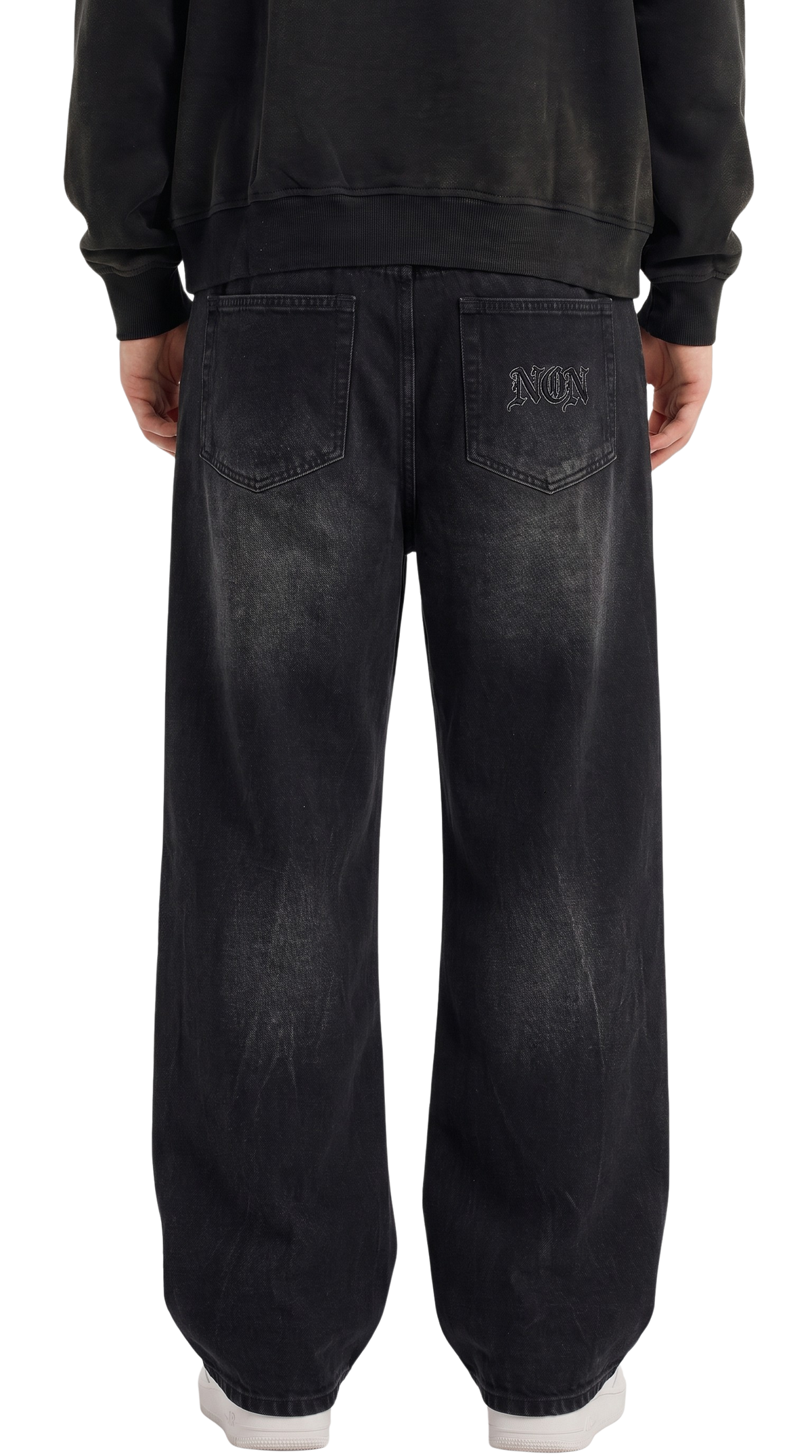 Vintage Wash Wide Leg Jeans