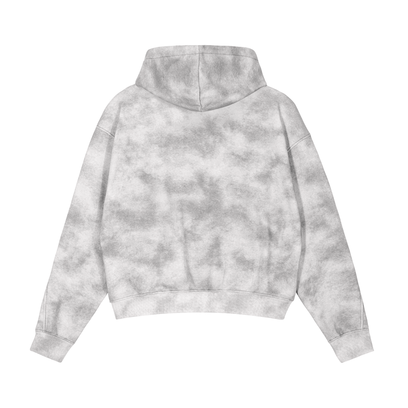 Dirty Washed Zip-Up Fleece Hoodie