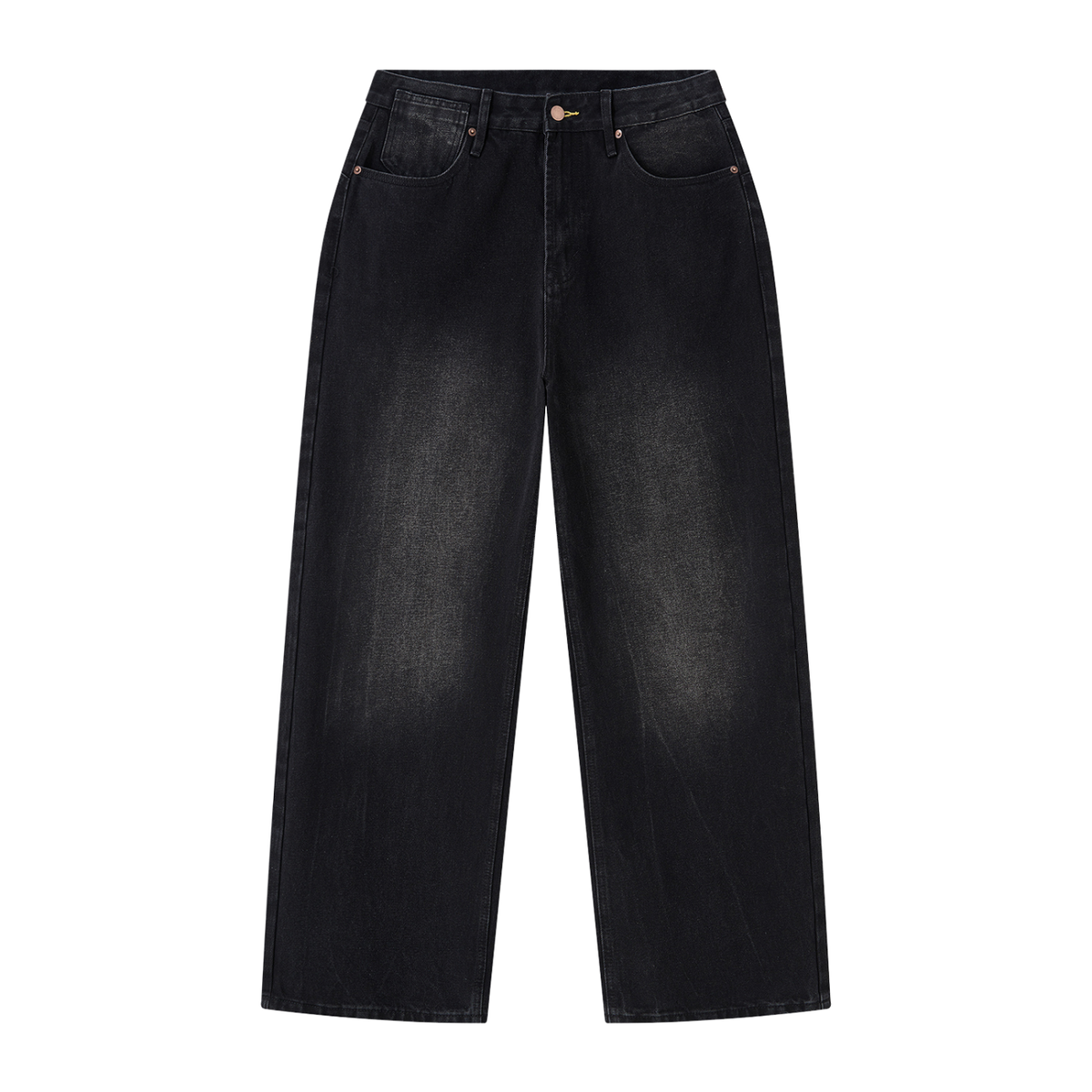 Vintage Wash Wide Leg Jeans